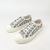 CHRISTIAN DIOR WALK’IN DIOR GREY OBLIQUE EMBROIDERED SNEAKERS sz 37.5