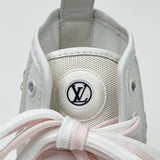 LOUIS VUITTON SQUAD PEARL PINK IRRIDESCENT MONO SNEAKERS sz. 38