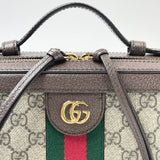 GUCCI OPHIDIA SUPREME CANVAS SQUARE TOP HANDLE & CROSSBODY