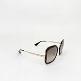 PRADA BRN TORTOISE SQUARE FRAME SUNGLASSES