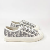 CHRISTIAN DIOR WALK’IN DIOR GREY OBLIQUE EMBROIDERED SNEAKERS sz 37.5