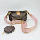 LOUIS VUITTON MULTI POCHETTE ACCESSORIES W PINK STRAP