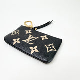 LOUIS VUITTON BICOLOUR EMPREINTE MONO LEA ZIP KEY POUCH