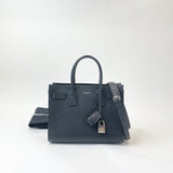 SAINT LAURENT BLK LEA & SHW BABY SAC DE JOUR 2 WAY TOTE