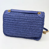 SAINT LAURENT MEDIUM NIKI IN PURPLE RAFFIA - BLuxe Boutique