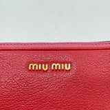 MIU MIU RED & PINK LEATHER DOUBLE ZIP CAMERA CROSSBODY BAG