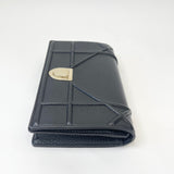 CHRISTIAN DIOR DIORAMA BLK CLFSKN LEA & GHW WALLET ON CHAIN