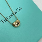 TIFFANY & CO PALOMA PICSSSO 18K GOLD BEAN PENDANT NECKLACE