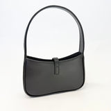 SAINT LAURENT LE 5 A 7 MINI IN BLK BOX CALF LEA & GHW - BLuxe Boutique