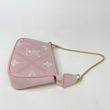 LOUIS VUITTON LIMITED EDITION PINK EMPREINTE LEA STITCH MINI POCHETTE ACCESSORIES