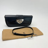 LOUIS VUITTON MONTAIGNE BLK EPI CLUTCH/ SHOULDER BAG