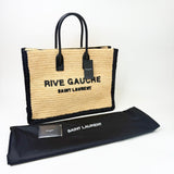 SAINT LAURENT RIVE GAUCHE RAFFIA LRG TOTE