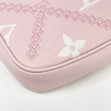 LOUIS VUITTON LIMITED EDITION PINK EMPREINTE LEA STITCH MINI POCHETTE ACCESSORIES