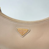 PRADA RE EDITION 2005 CROSSBODY IN BEIGE SAFFIANO LEA & GHW