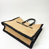 SAINT LAURENT RIVE GAUCHE RAFFIA LRG TOTE