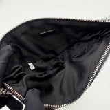 PRADA TRIANGLE CROSSBODY IN CRYSTAL & BLK SATIN