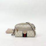GUCCI OPHIDIA CROSSBODY IN BEIGE SUPREME & GHW