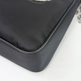 PRADA RE EDITION 2005 CROSSBODY IN BLK NYLON & RED HW