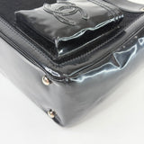 CHANEL BLK PATENT & PONY HAIR TOTE - BLuxe Boutique