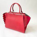 FENDI 2 JOURS CORAL RED LEA 2 WAY BAG
