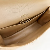 CHANEL 19S IRRIDESCENT BEIGE CAVIAR LEATHER WITH GHW CLASSIC JUMBO DOUBLE FLAP BAG - BLuxe Boutique