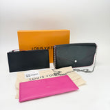 LOUIS VUITTON FELICIE POCHETTE CROSSBODY IN BLK EPI + 2 INSERTS