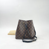 LOUIS VUITTON NEONOE MM IN MONOGRAM W BLK TRIM