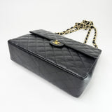 CHANEL SINGLE FLAP JUMBO IN BLK CAVIAR LEA & GHW - BLuxe Boutique