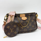 LOUIS VUITTON MULTI POCHETTE ACCESSORIES W PINK STRAP
