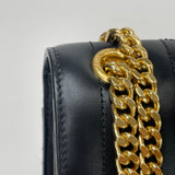 SAINT LAURENT ENVELOPE IN BLK QUILTED MATELASSE LMSKN LEA & GHW
