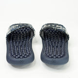 CHANEL NAVY TWEED & RUBBER SLIDES sz 39