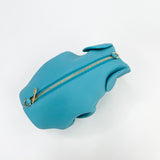 LOEWE ELEPHANT CROSSBODY IN TURQUOISE CALFSKIN LEATHER & GHW