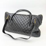 SAINT LAURENT ES GIANT TRAVEL BAG IN BLK QUILTED LEA & GHW