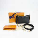 LOUIS VUITTON EASY POUCH ON STRAP CROSSBODY IN BLK EMPREINTE LEA & GHW - BLuxe Boutique