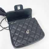 CHANEL SQUARE FLAP BAG IN BLK CAVIAR LEA & SHW