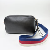 GUCCI KINGSNAKE BLK LEA CAMERA CROSSBODY BAG