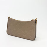 LOUIS VUITTON EASY POUCH ON STRAP CROSSBODY IN TURTLEDOVE EMPREINTE LEA & GHW