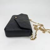 LOUIS VUITTON FELICIE POCHETTE CROSSBODY IN BLK EMPREINTE LEA