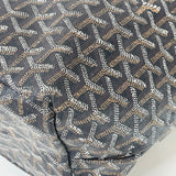 GOYARD ST LOUIS PM BLK COATED CANVAS TOTE + POUCH