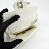 CHANEL DAY CAMERA CASE CROSSBODY IN WHT CAVIAR LEA & LT GHW