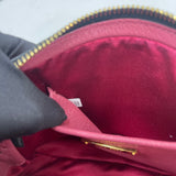 MIU MIU RED & PINK LEATHER DOUBLE ZIP CAMERA CROSSBODY BAG