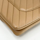 CHANEL TRENDY CC FLAP IN CAMEL CHEVRON QUILTED LAMBSKN LEA & GHW - BLuxe Boutique