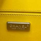 PRE LOVED CHANEL MEDIUM BOY IN YELLOW PYTHON LEA W RHW