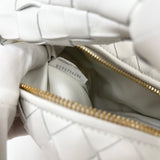 BOTTEGA VENETA MINI JODIE IN WHT INTRECCIATO LEA