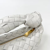 BOTTEGA VENETA MINI JODIE IN WHT INTRECCIATO LEA