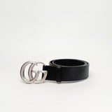 GUCCI MARMONT BLK LEA WIDE BELT