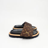 LOUIS VUITTON PILLOW FLAT COMFORT MULES sz 37