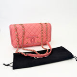 CHANEL FILIGREE IN PINK/ SALMON CAVIAR LEA & GHW - BLuxe Boutique