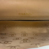 CHANEL WILD STITCH FLAP BAG IN BEIGE CALFSKIN LEA & BRUSHED GHW
