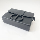 DIOR MONTAIGNE 30 BLK ULTRA MATTE BOX BAG/ CROSSBODY